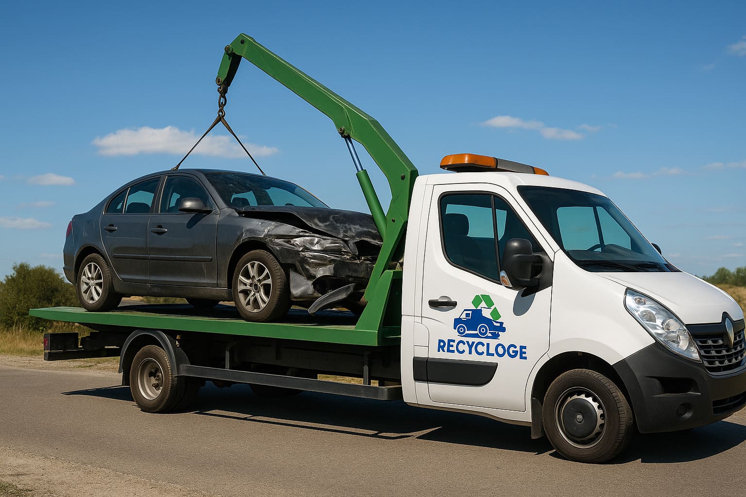 Enlèvement de véhicule par épaviste